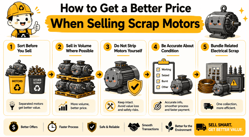 Infographic about How to Get a Better Price When Selling Scrap Motors