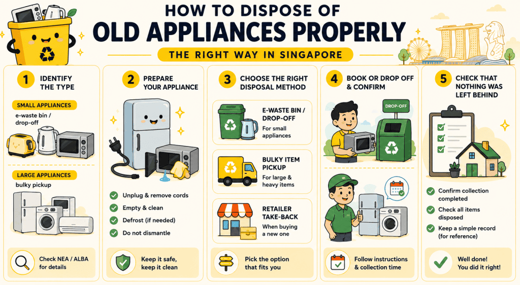 Illustration of Recycle Old Appliances in Singapore